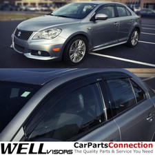 Wellvisors Window Visors 2010-2014 Suzuki Kizashi Side Deflectors Black
