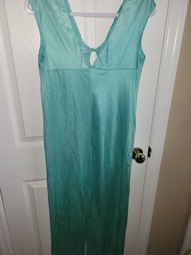 Camicia da notte vintage taglia small diane van furstenberg lingerie pizzo verde - Foto 5 di 7