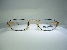 Marck Man eyeglasses gold plated Titanium oval women frames vintage NOS unique