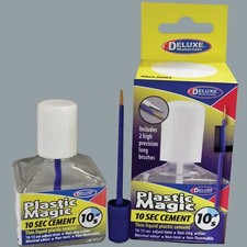 Deluxe Materials Plastic Magic Thin Plastic Cement w/2 Brushes 10 Second Ce AD83