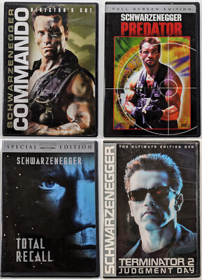 Arnold Schwarzenegger DVD Collection w/ Commando, Predator, Terminator 2