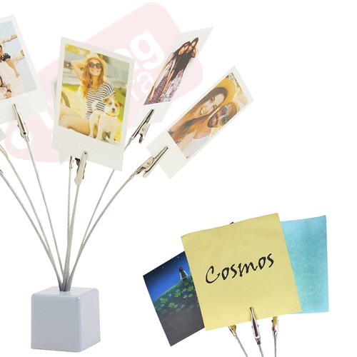Würfelbasis Baumstil Memokarte Foto Halter Ständer Alligator Clip 8 Zweig 5er-Pack - Bild 3 von 4