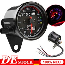 Universal Motorrad Tacho Kilometerz&auml;hler Tachometer Kontrollleuchten 0-160km/h