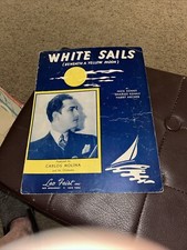 Vintage 1939 White Sails Beneath A Yellow Moon Sheet Music Nick Kenny Charles