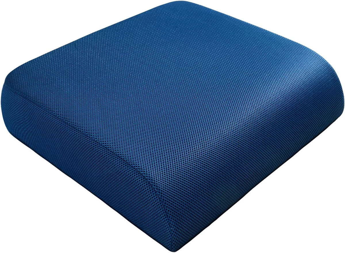 Extra Thick Large Seat Cushion -19 X 17.5 X 4 Inch Gel Memory Foam Cushion  with