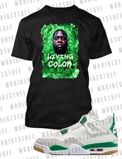 Biggie Living Color Graphic Sneaker Tee Shirt J4 Pine Big Tall Pro Club Shaka T