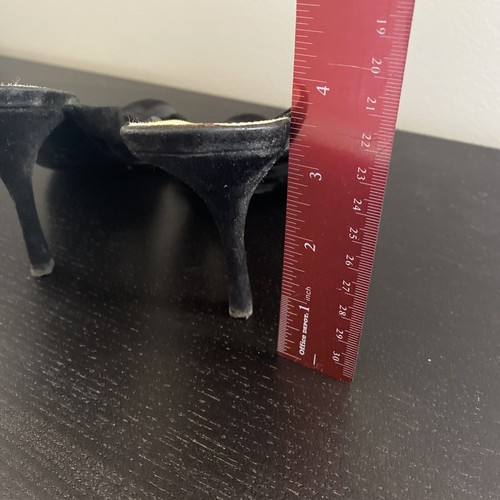 Prada Black Heels 3.5” Slides Slip On Vero Cuoio Made in Italy Sz 38 - Picture 6 of 10