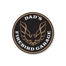 Dad's Firebird Garage Car Decorative Sign, Custom Aluminum Sign
