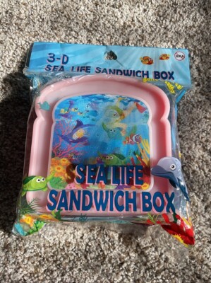 Brite Concepts 3-D Sea Life Sandwich Box  (Pink) / Brand New