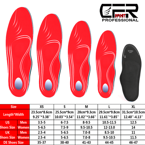 Orthotic Shoes Insoles Arch Support Inserts Pads Flat Feet Pain Unisex Women Men - Picture 2 of 14