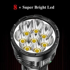 Super Bright 12000000LM Torch 8 LED Flashlight USB .FAI Rechargeable U🔥US