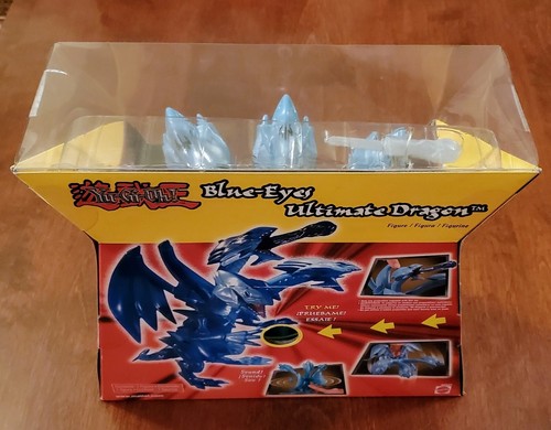 2002 MATTEL YU-GI-OH! BLUE-EYES ULTIMATE DRAGON W/MISSILE AND SOUND NEW & 1 CARD - Picture 5 of 15