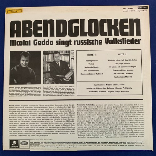 VOLK LP-Nicolai Gedda-ABENDGLOCKEN SINGEN RUSSISCHE MENSCHEN LIEDER-COLUMBIA 12 ZOLL SELTEN - Bild 2 von 6