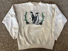 Vintage One World One Chance Penguin Crewneck Sweatshirt Size Large USA Made
