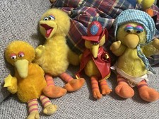 Vintage Big Bird Plush Lot Sesame Street Hasbro Softies Knicker Bocker Playskool