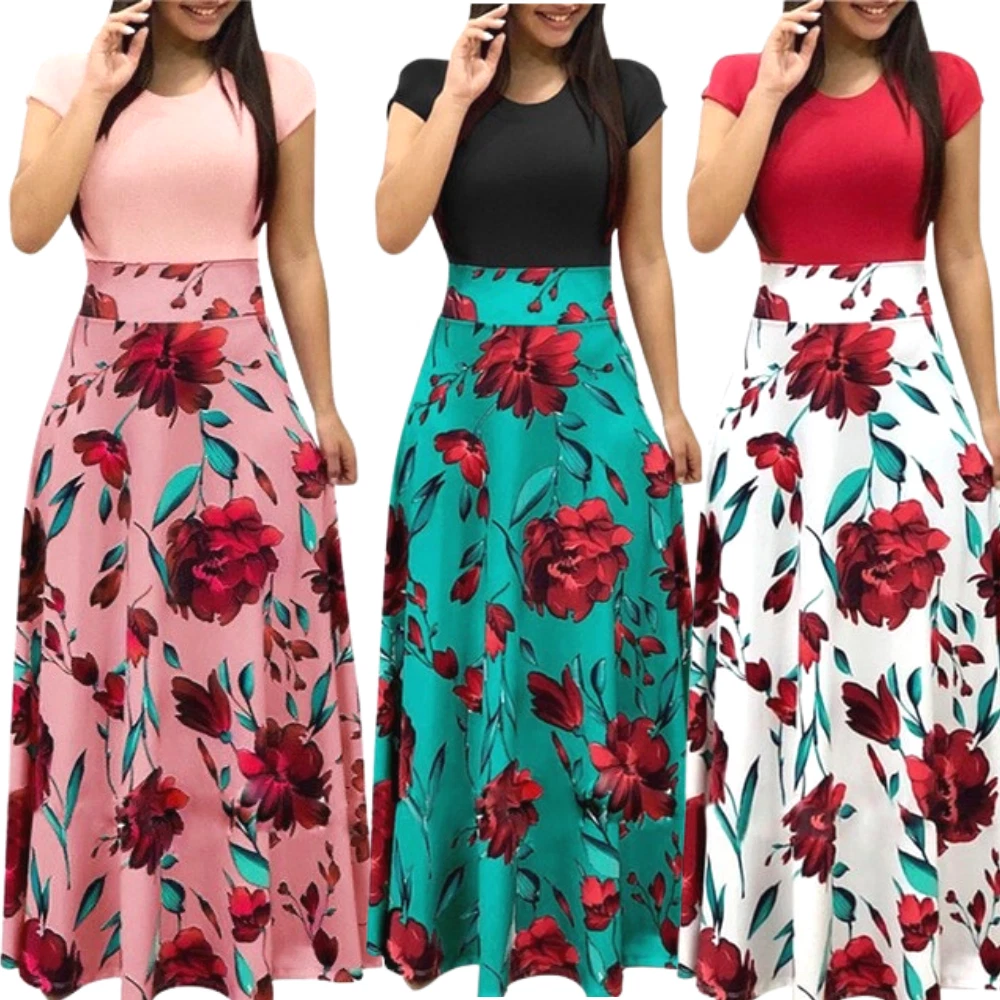 Ropa Moda De Larga Para Mujer Vestidos Largos Elegantes Casuales Fiesta | eBay