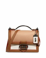 ❤️ Coach Riley 1049 Mini Colorblock Glovetanned Leather Top Handle Handbag