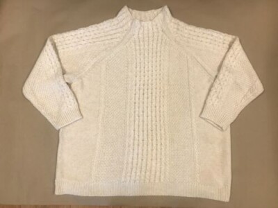 coldwater creek Honeycomb Pullover Sweater Pulli ivory weiß Gr. XL (030723tji