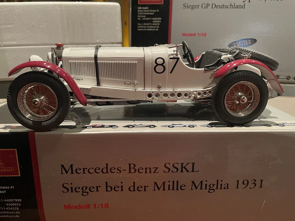 CMC M-055 MERCEDES-BENZ SSKL, Mille Miglia 1931, Modellino auto 1:18 - Immagine 2 di 4
