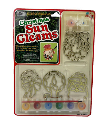 Vintage Craft House Sun Gleams Paint By Number Christmas Ornament Kit