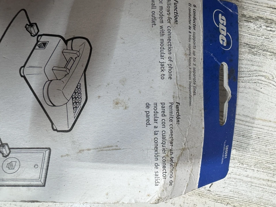 SBC 6 Conductor 50 ft Modular Line Cord NEW - Image 3 of 3