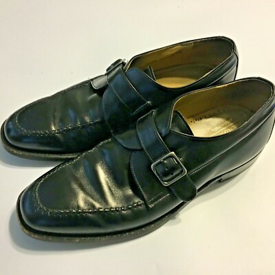 Johnson & Murphy Men\'s Aristocrat Black Leather Monk Strap Dress Shoes Size 10 Johnson & Murphy Aristocrat Black Leather MONK Strap Vintage  main image 2