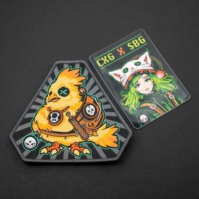 NEW! Castle x Grayscale 1000 Needles Chocobo Patch + Sticker, CXG FF SideQuest