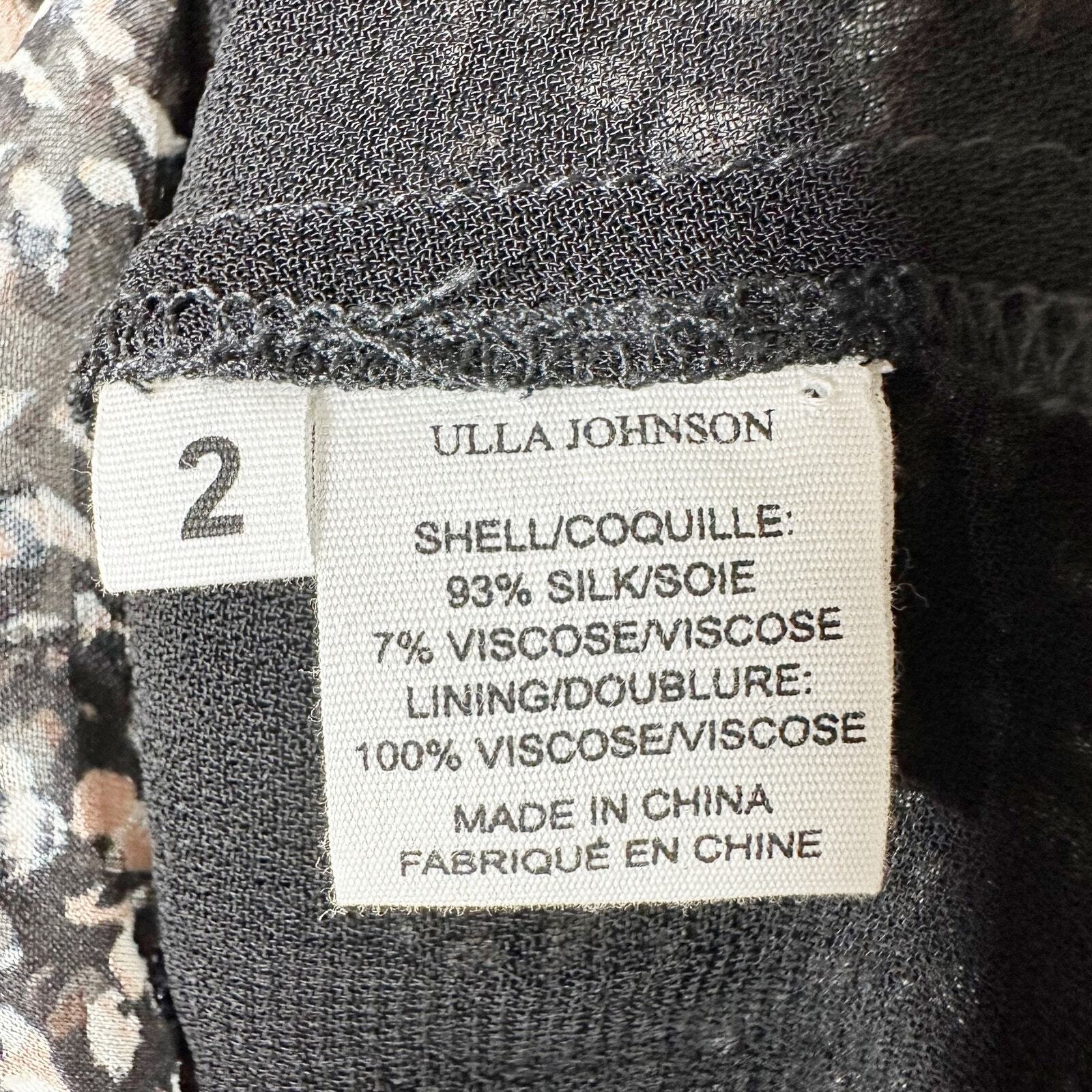 Ulla Johnson Noir Primrose Patchwork Midi DressBl… - image 6