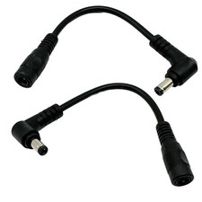 10x DC Power 5.5mm x 2.5mm Male Right Angle To 5.5 x 2.1mm Female Adapter Cable