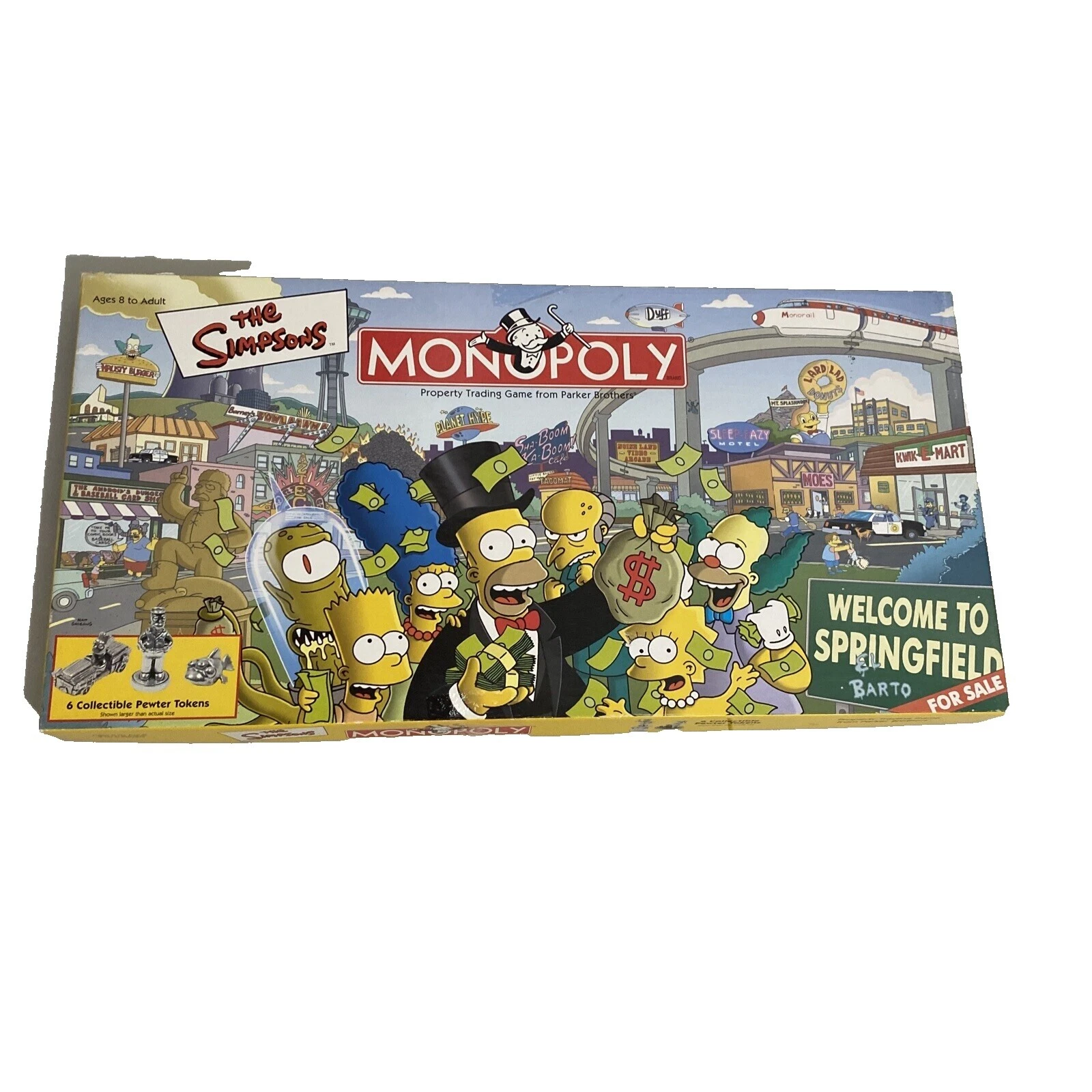 Los Simpsons contemporáneo Parker Brothers fabricación juegos Completo