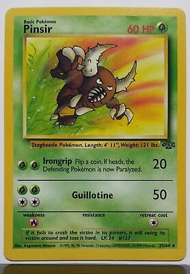 Pinsir Non Holo Foil Rare Pokemon TCG Card Jungle Set 25/64 1999 Light Play