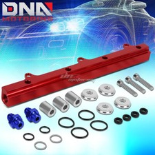 Red Cnc Aluminum Top Feed Fuel Injector Rail Kit For B16 B17 B18 B20 Ek Em Dc