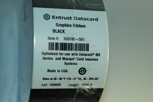Datacard Thermal Ribbon, Black 2850ft 1069m Thermo Band für Drucker 559789-501 - Bild 3 von 3