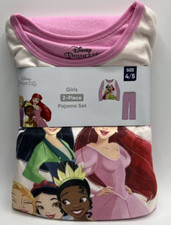 Girls Size 4/5 Disney Princess 2-Piece Pajamas Long Sleeve Top  Pants Sleep Set