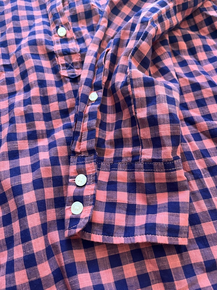 J. Crew Women's Size XS Purple and Pink Plaid Long Sleeve Button