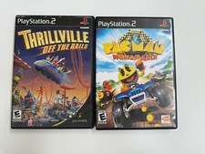 Thrillville Off the Rails PS2 PlayStation 2 + Pac Man World Rally, 2 Games