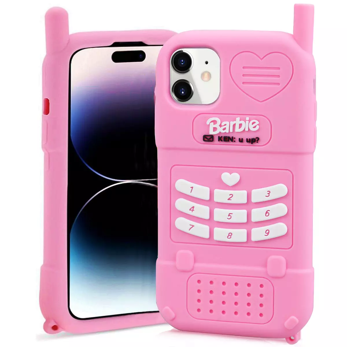 Pink Barbie Case for iPhone12 13 14 15 pro max Shockproof Soft Retro Phone  Cover