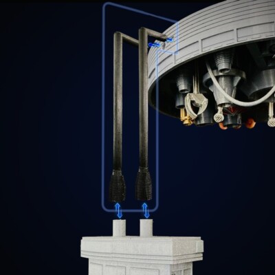 2x Carbon Freezing Chamber Pipes (Overhang-Satellite) for 3.75 IN FIGURE DIORAMA