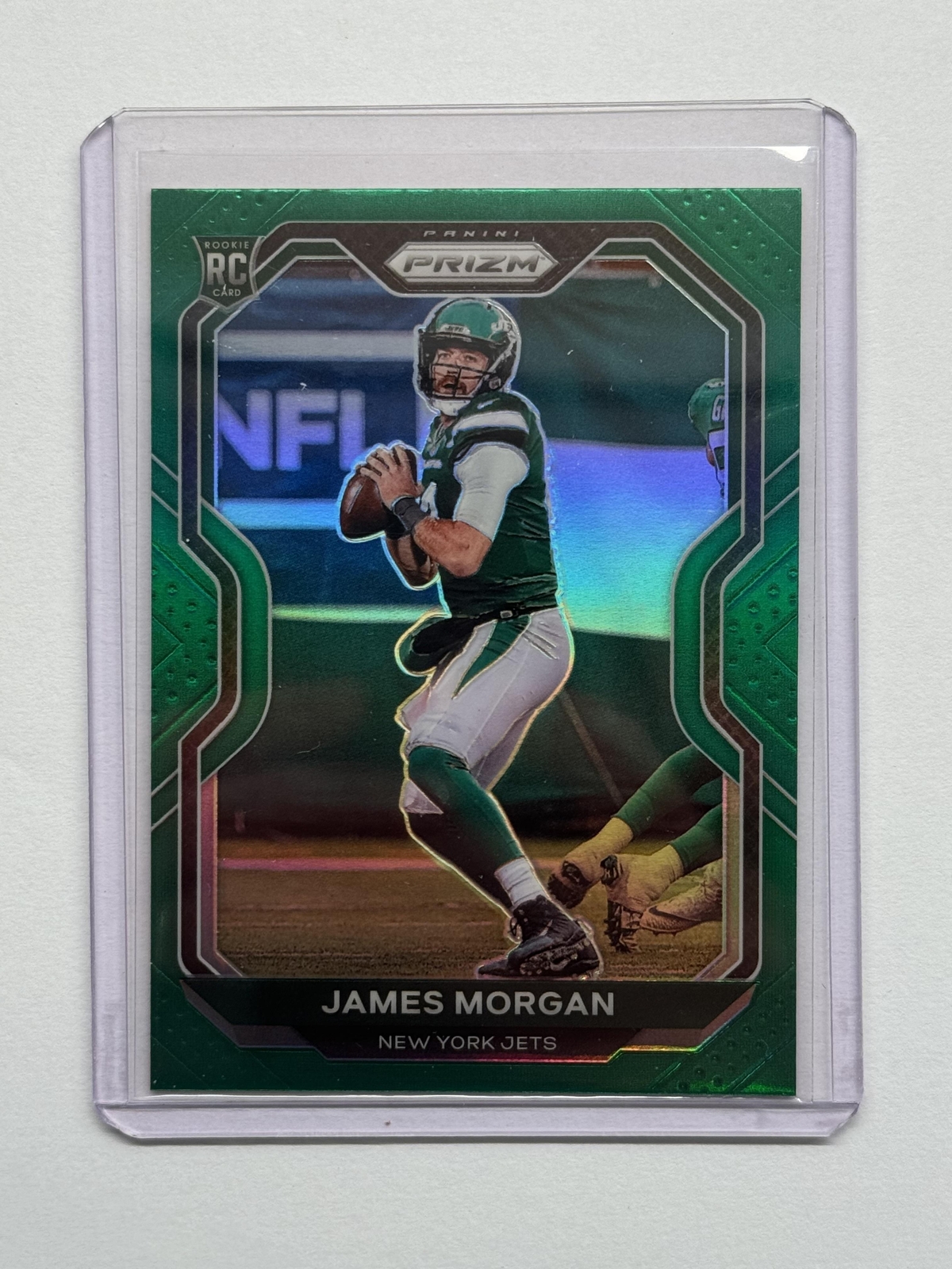 2020 Panini Prizm James Morgan Prizm Green New York Jets #356