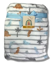 BLANKET PLUSH - MILLIE MYLES BOYS 243 - DINOSAUR - BABY TODDLER CRIB STROLLER