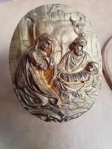 Seltene antike Bronze religiöse Front 3D Uhr Dekoration/Ornament - Mitte 19Jh. - Bild 2 von 6