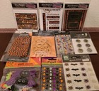 10 Embellishments 4 Crafts/Scrapbooking/Brads /Frames/Gems/Tags - Halloween #116