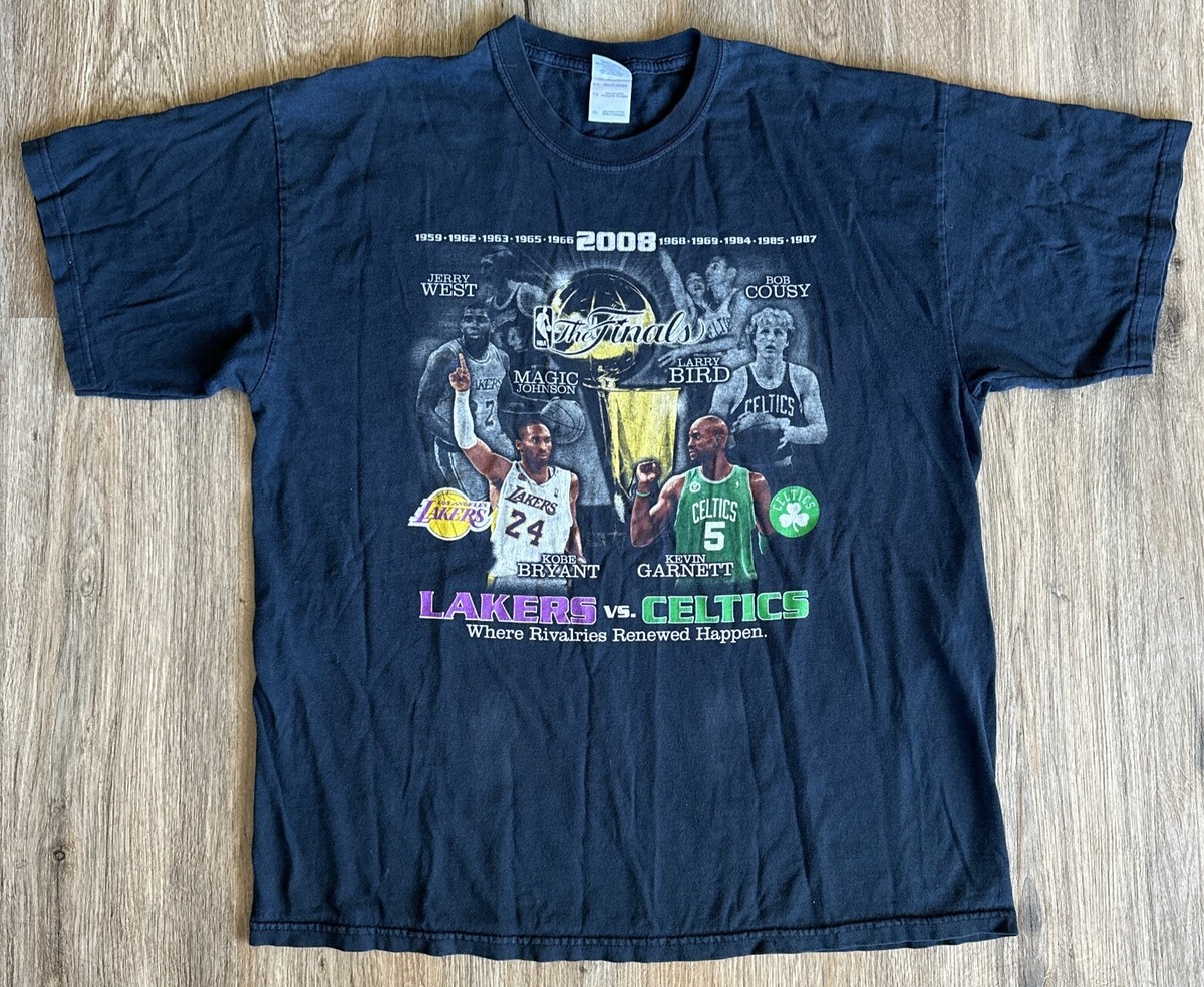 LA Lakers vs Boston Celtics NBA Finals 2008 2side T-shirt