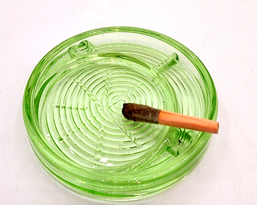 UV GLANZ McKee Stil Vintage Schlüssel Limettengrün Kunst Glas Untersetzer - Bild 4 von 15