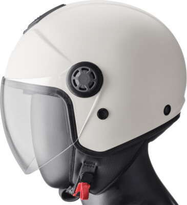 GMS Motorrad Helm Gelato Vaniglia -Jethelm mit Sonnenblende und Visier Größe M