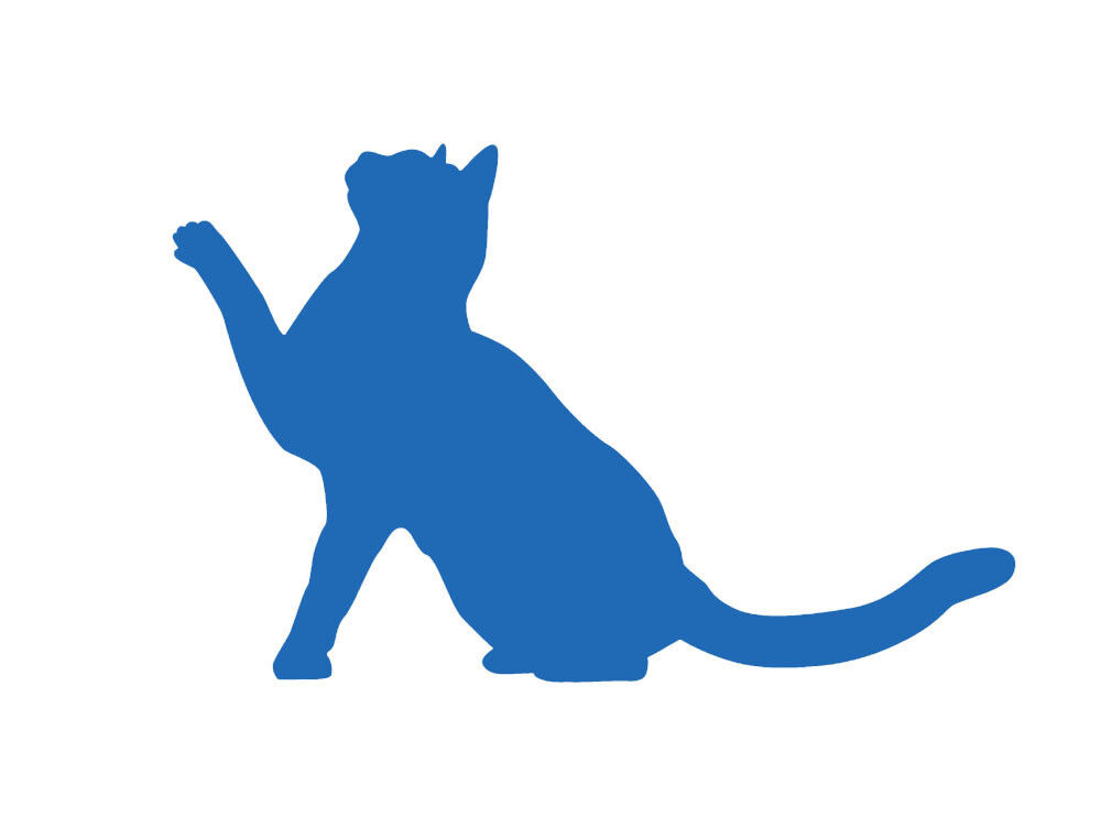 Sticker Animal Chat qui lève la patte, 18 coloris disponibles (CHAT028)