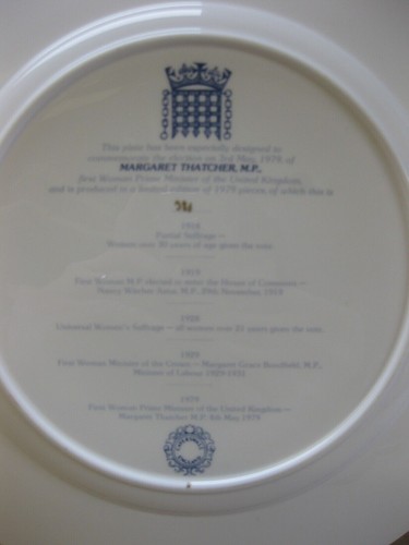 First Woman Prime Minister Margaret Thatcher ~ 1979 Ltd. Ed. Commemorative Plate - Picture 4 of 4