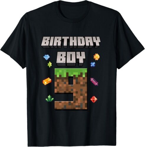 9th Birthday 9 Years Old Video Gamer Pixel Birthday Boys T-Shirt Hoodie