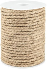 jijAcraft Corda di Iuta Spago Corda Canapa 10 mm x 15 M, per Artigianato, Decora