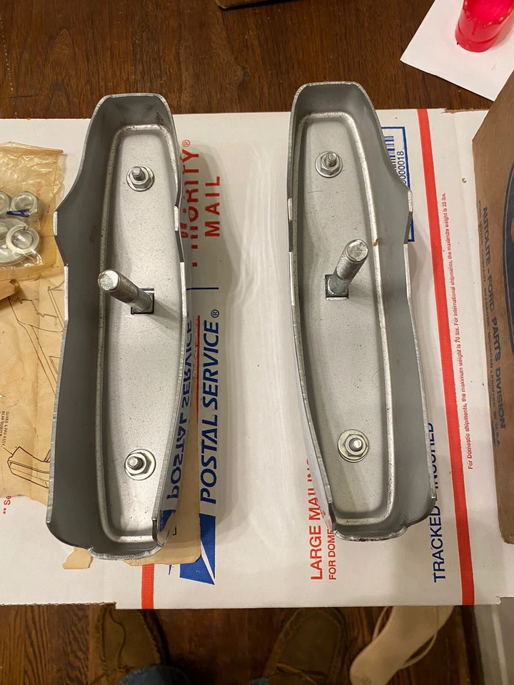 NOS 1970 Ford Galaxie XL LTD Rear Bumper Guards D0AZ-17984-A - Image 3 of 4